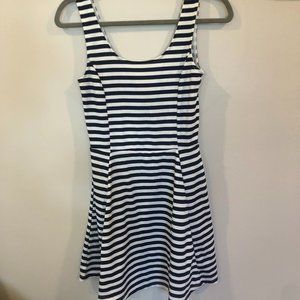 H&M Divided - Blue and White Striped Stretchy Dress
